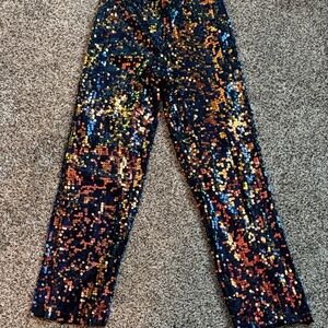 Weissman dance costume-sequined dance pants style NV13205 adult medium